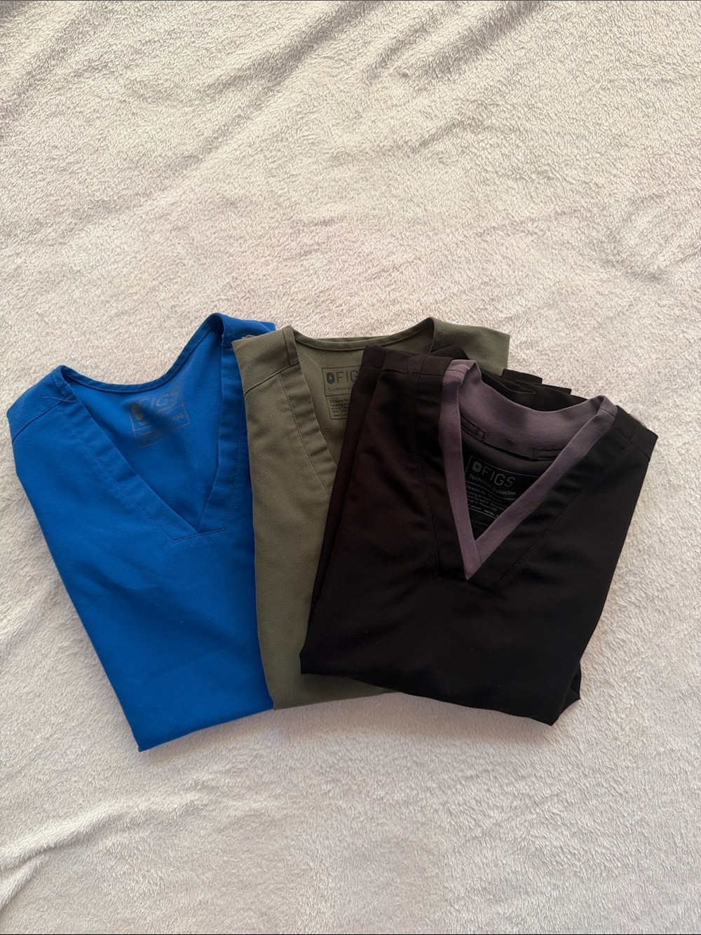 FIGS Women's V-Neck Scrub Top - Bundle of 3 XXS tops.